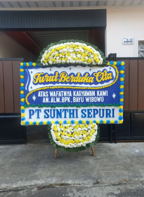 Papan Bunga Duka di Ciroyom